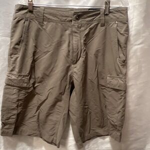KUHL Shorts‎ Men's 34 Beige Stealth Cargo Hiking Utility 10" Inseam Lightweight